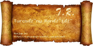 Turcsány Renátó névjegykártya